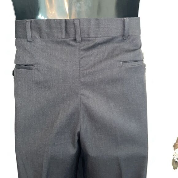 Profilo black wool flat front cuff hem pants - Picture 5 of 6